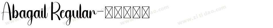Abagail Regular字体转换